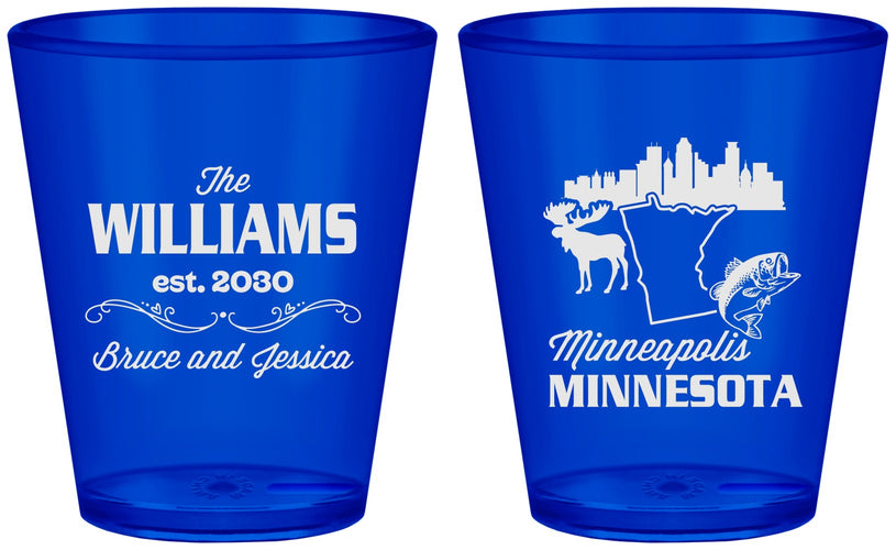 Custom Wedding Plastic Shot Glasses - Minnesota | 172
