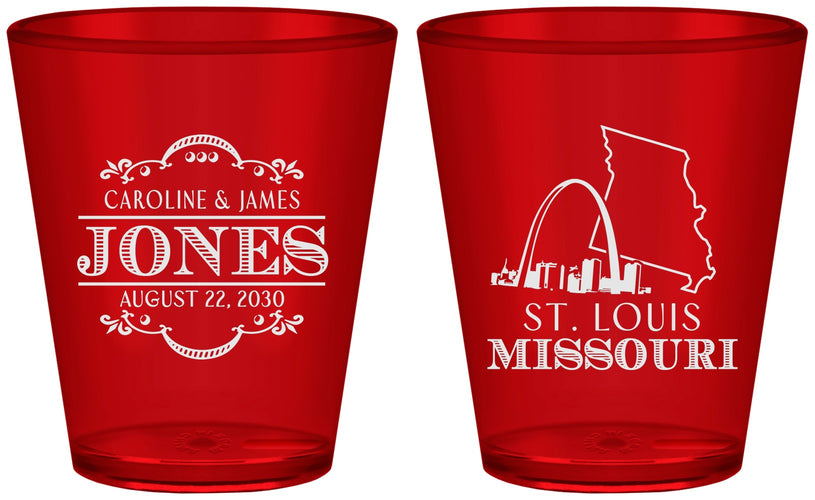 Custom Wedding Plastic Shot Glasses - Missouri | 174