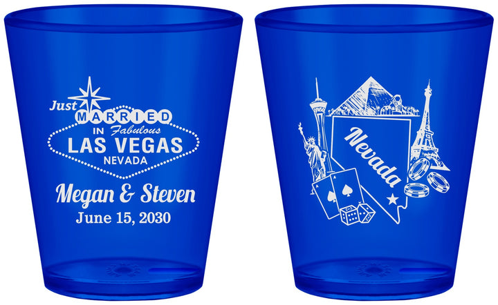 Custom Wedding Plastic Shot Glasses - Nevada | 177