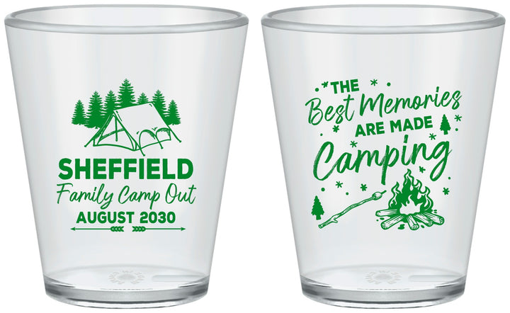 Custom Family Vacation Plastic Shot Glasses - Camping Park | 180015