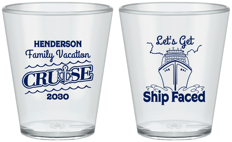 Custom Family Vacation Plastic Shot Glasses - Cruise | 180038
