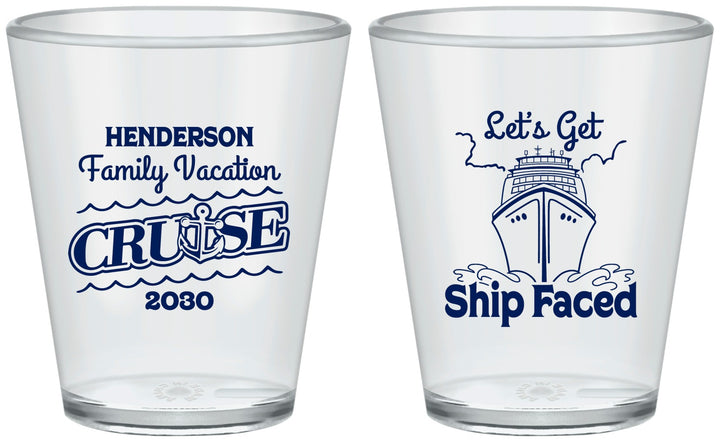 Custom Family Vacation Plastic Shot Glasses - Cruise | 180038