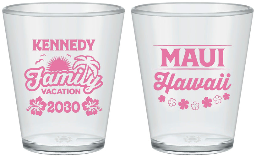Custom Family Vacation Plastic Shot Glasses - Hawaii | 180040