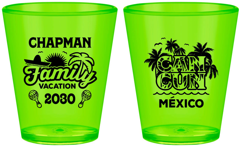 Custom Family Vacation Plastic Shot Glasses - Cancun | 180042