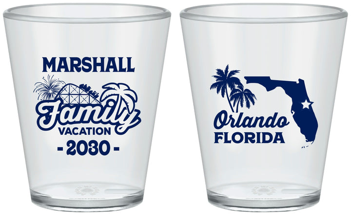Custom Family Vacation Plastic Shot Glasses - Orlando | 180043