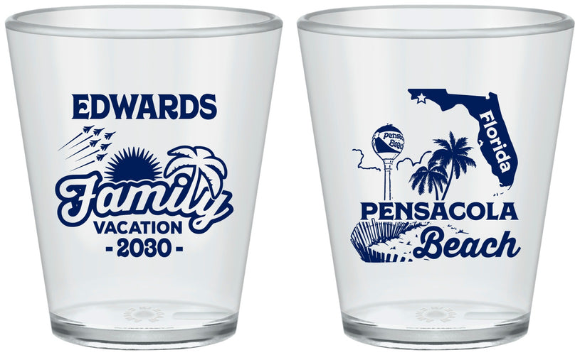 Custom Family Vacation Plastic Shot Glasses - Florida | 180044