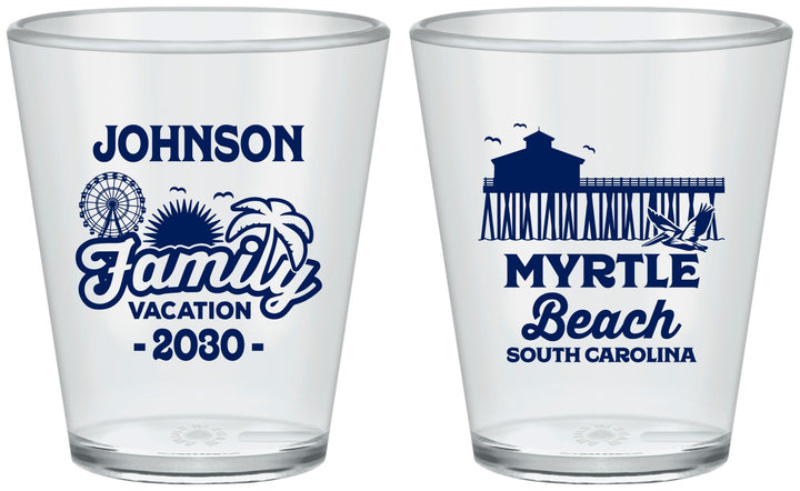 Custom Family Vacation Plastic Shot Glasses - Myrtle Beach | 180045