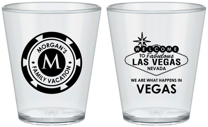 Custom Family Vacation Plastic Shot Glasses - Las Vegas | 180049