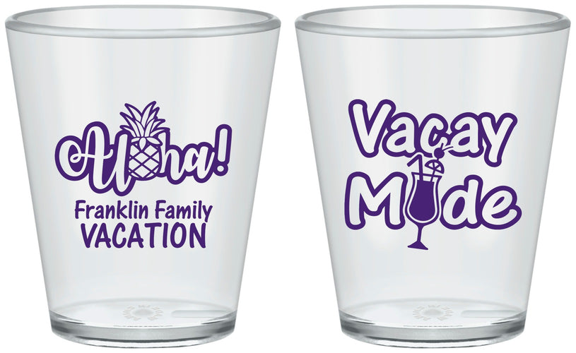 Custom Family Vacation Plastic Shot Glasses - Hawaii | 180053