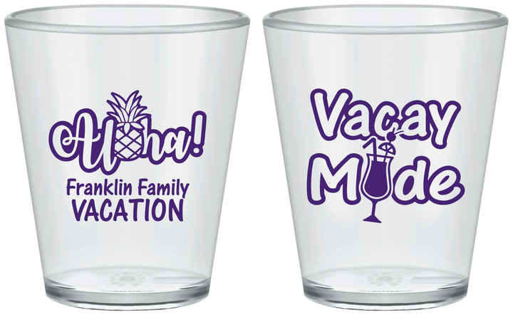 Custom Family Vacation Plastic Shot Glasses - Hawaii | 180053