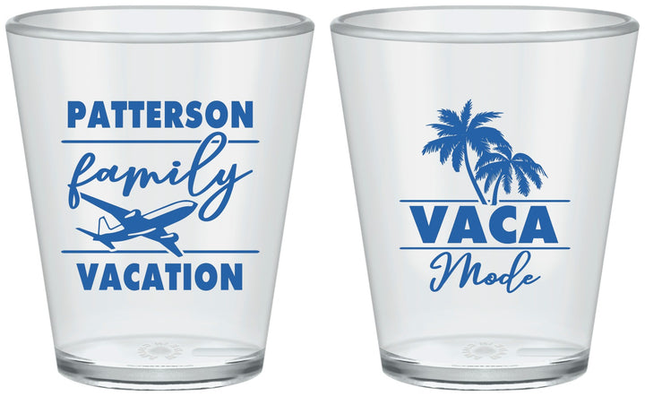 Custom Family Vacation Plastic Shot Glasses - Vaca Mode Trip | 180054