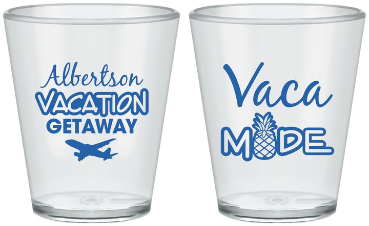 Custom Family Vacation Plastic Shot Glasses - Vacay Vibes Trip | 180055