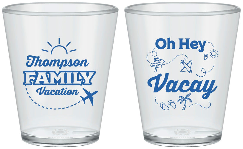 Custom Family Vacation Plastic Shot Glasses - Beach | 180056