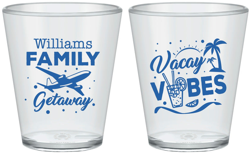 Custom Family Vacation Plastic Shot Glasses - Life Is Good At The Beach | 180058