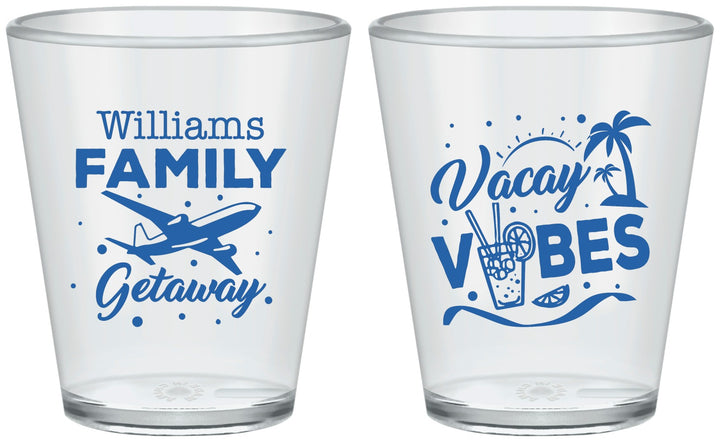 Custom Family Vacation Plastic Shot Glasses - Life Is Good At The Beach | 180058