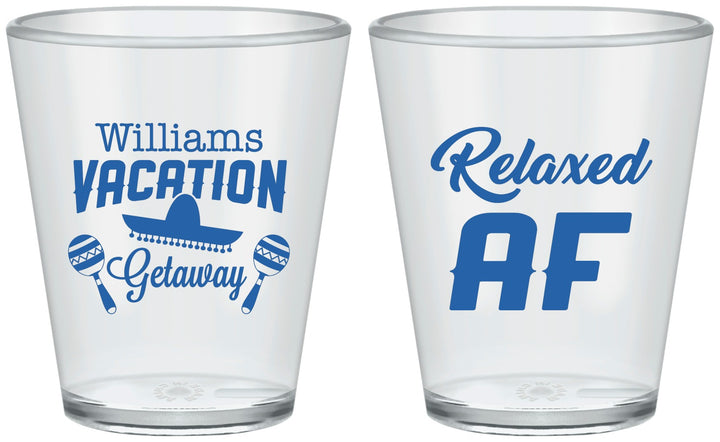 Custom Family Vacation Plastic Shot Glasses - Beach | 180059