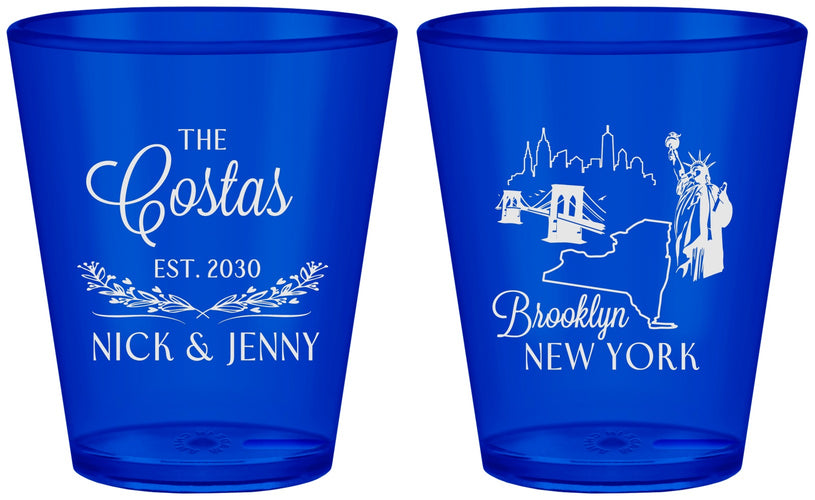 Custom Wedding Plastic Shot Glasses - New  York | 181