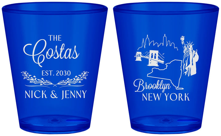 Custom Wedding Plastic Shot Glasses - New  York | 181