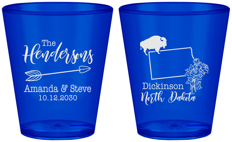 Custom Wedding Plastic Shot Glasses - North Dakota | 183