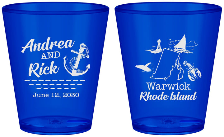 Custom Wedding Plastic Shot Glasses - Rhode Island | 188