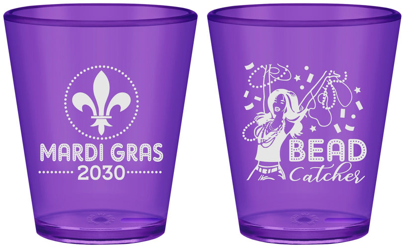 Custom Mardi Gras Plastic Shot Glasses - Bead Catcher Nola | 190000