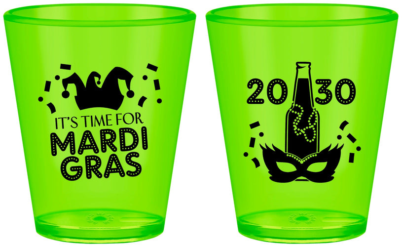 Custom Mardi Gras Plastic Shot Glasses - New Orleans | 190003