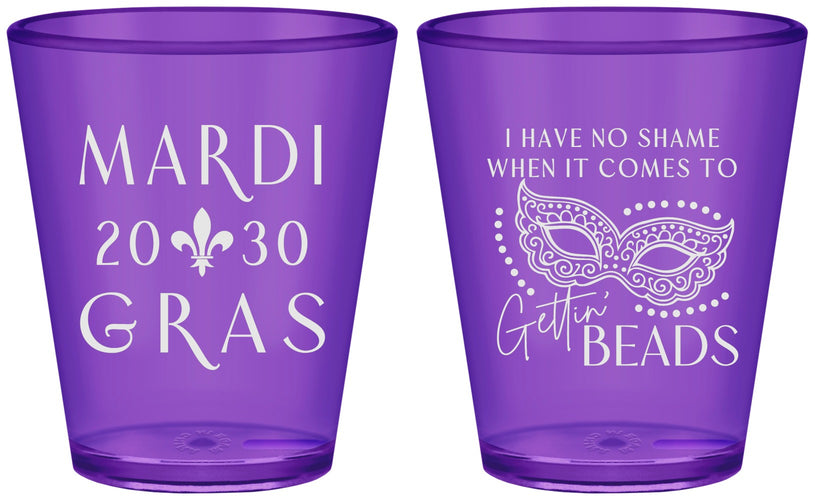 Custom Mardi Gras Plastic Shot Glasses - Nola New Orleans | 190006