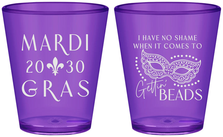 Custom Mardi Gras Plastic Shot Glasses - Nola New Orleans | 190006