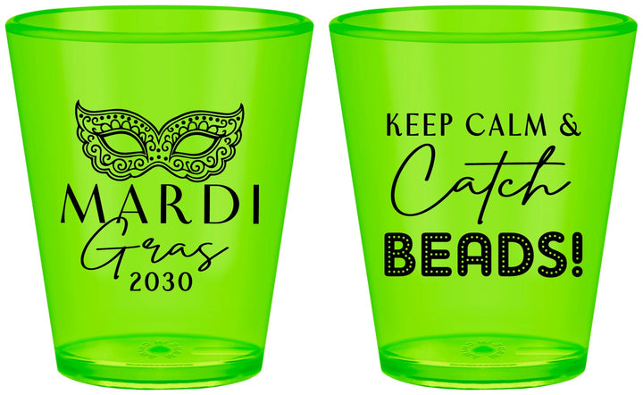 Custom Mardi Gras Plastic Shot Glasses - Beads Nola | 190007