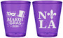 Custom Mardi Gras Plastic Shot Glasses - Nola Fleur De Lis | 190014