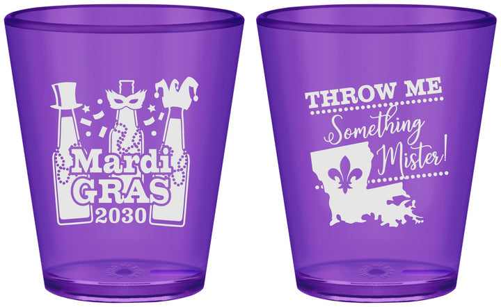Custom Mardi Gras Plastic Shot Glasses - Beads Nola | 190017