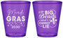 Custom Mardi Gras Plastic Shot Glasses - Big Bead Fleur De Lis | 190018