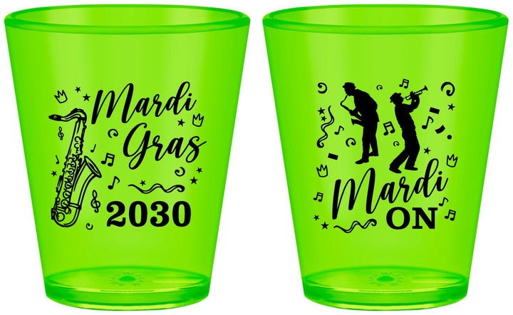Custom Mardi Gras Plastic Shot Glasses - Mardi On Jazz | 190019