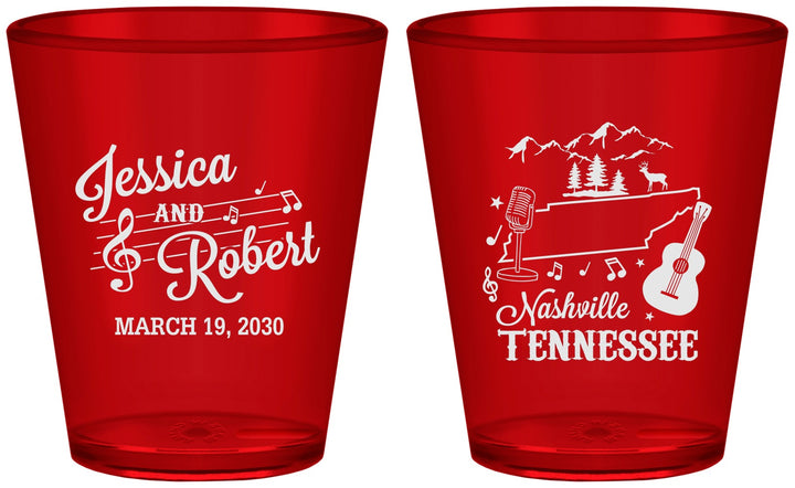 Custom Wedding Plastic Shot Glasses - Tennessee | 191