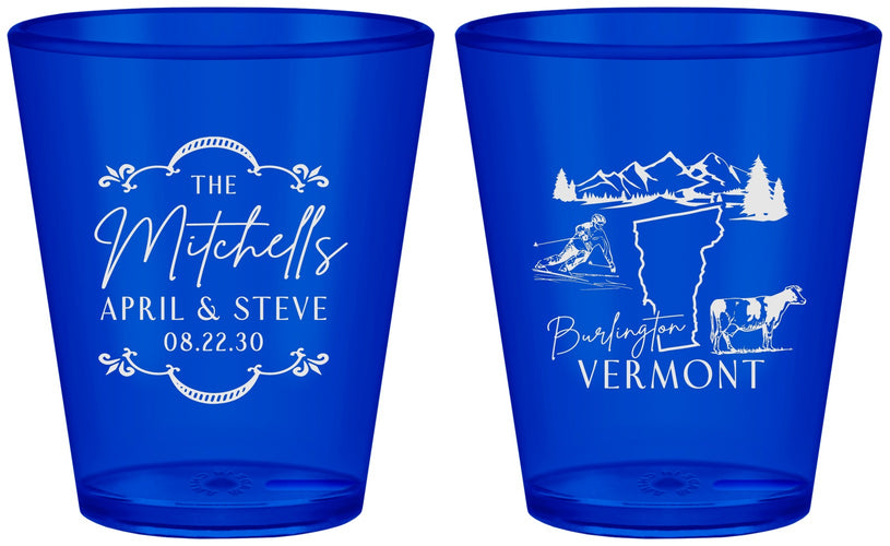 Custom Wedding Plastic Shot Glasses - Vermont | 194