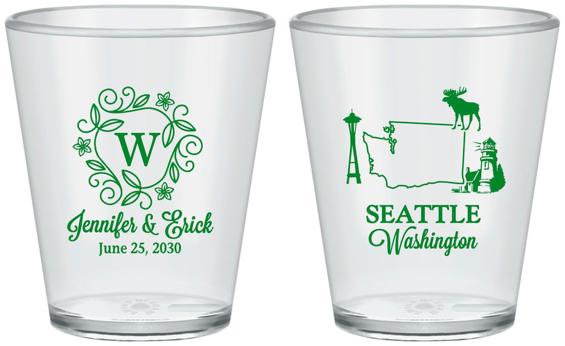 Custom Wedding Plastic Shot Glasses - Washington | 196