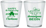 Custom St Patricks Day Plastic Shot Glasses - Shenanigans Leprechaun | 200011