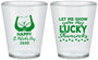 Custom St Patricks Day Plastic Shot Glasses - Shamrocks | 200015