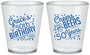 Custom Birthday Plastic Shot Glasses - Cheers Beers To 50 Years | 20003