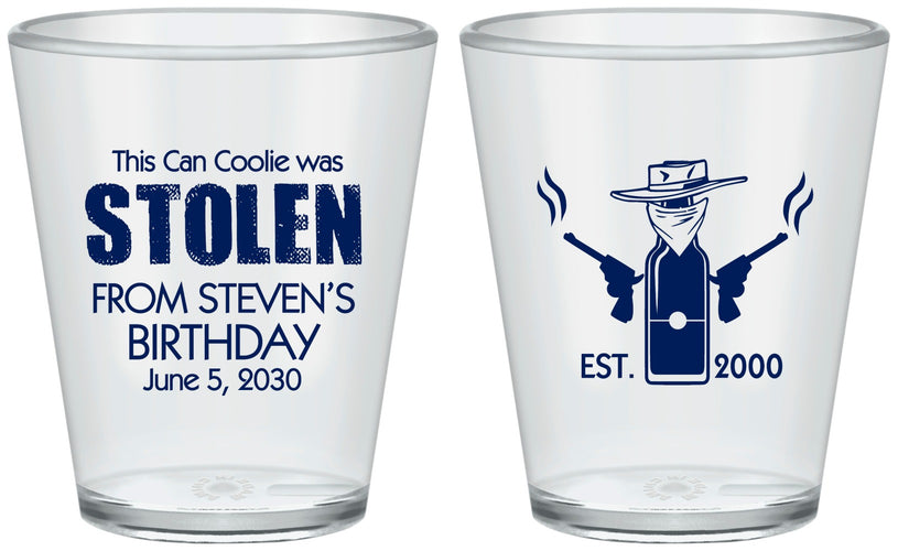 Custom Birthday Plastic Shot Glasses - 30th | 20007