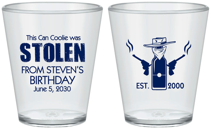 Custom Birthday Plastic Shot Glasses - 30th | 20007