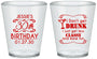 Custom Birthday Plastic Shot Glasses - Dirty 30 | 20011