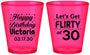 Custom Birthday Plastic Shot Glasses - Flirty At 30 | 20015