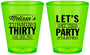 Custom Birthday Plastic Shot Glasses - 30th | 20017