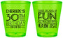 Custom Birthday Plastic Shot Glasses - 30th Three Decades Of Fun | 20020