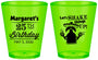 Custom Birthday Plastic Shot Glasses - 25th Fiesta | 20035
