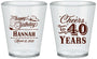 Custom Birthday Plastic Shot Glasses - 40th | 20042