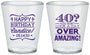 Custom Birthday Plastic Shot Glasses - 40th | 20044