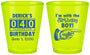 Custom Birthday Plastic Shot Glasses - 40th | 20047