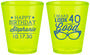 Custom Birthday Plastic Shot Glasses - 40th | 20048